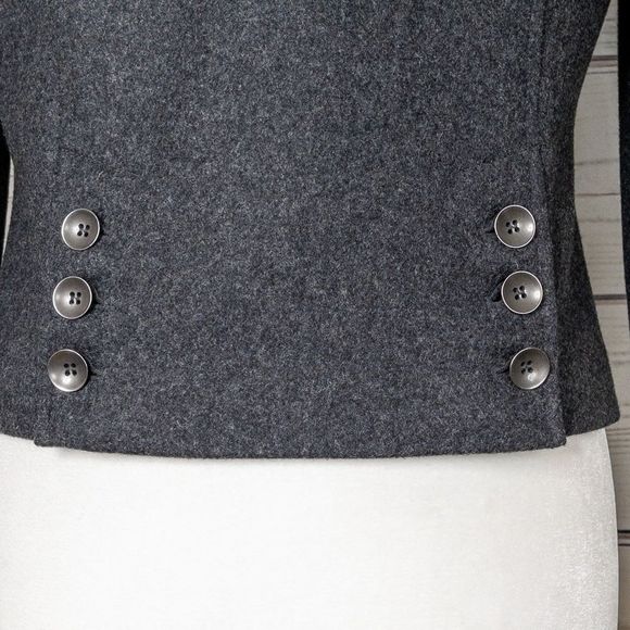 Hinge Gray Ruffle Blazer - Picture 7 of 14